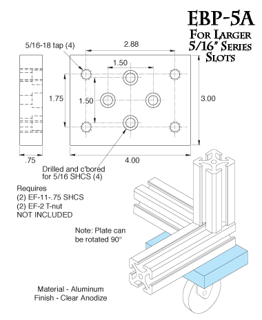 Caster Plate EBP-5A