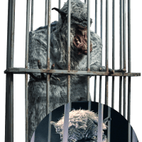 AllScare Animatronic Big Wolf in Cage